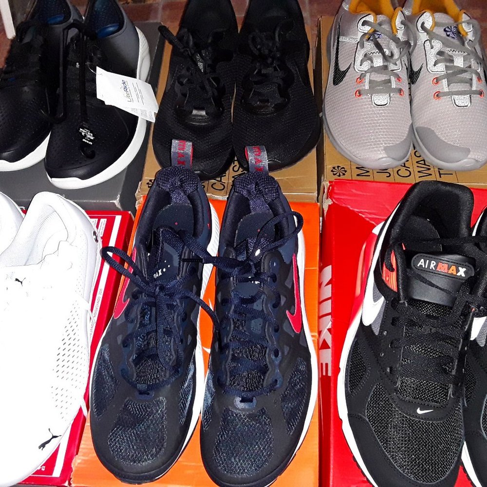 (6) Pair of "Brand New" designer sneakers 11,5